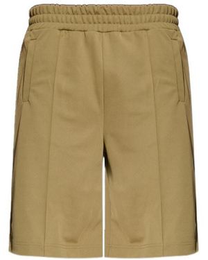Palm Angels Curved Logo Printed Shorts - Green