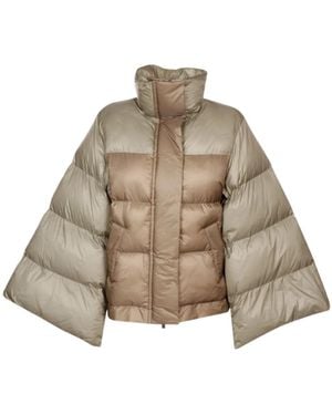 Sacai High-Necked Quilted Cotton Suit - Natural