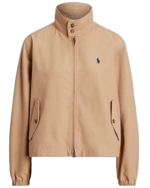 Polo Ralph Lauren High Neck Zipped Jacket - Natural
