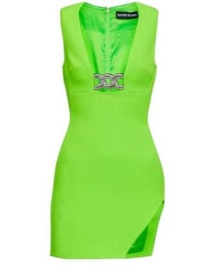 David Koma Embellished Asymmetric Minidress - Green