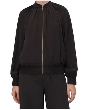 JOSEPH Zip Bomber Jacket - Black