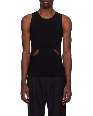 Dion Lee Interlink Cut-Out Tank Top - Black