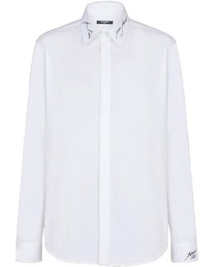 Balmain Cotton Embroidered Shirt - White