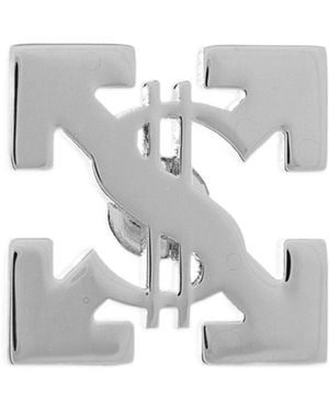 Off-White c/o Virgil Abloh Arrows Logo Engraved Single Earring - White