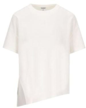 Loewe Asymmetric Jersey T-Shirt - White