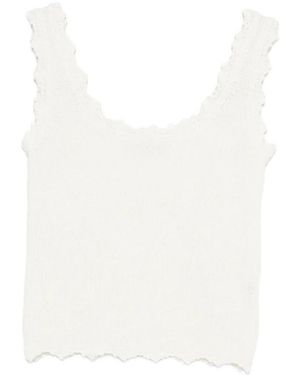 Low Classic Sleeveless Top - White