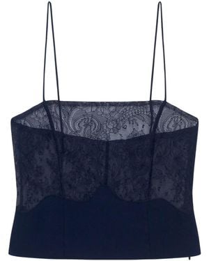 IRO Lace-Panelled Sleeveless Top - Blue