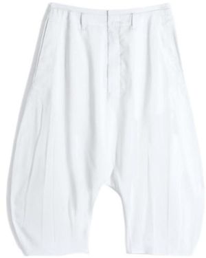 Lemaire Pleated Bermuda Shorts - White