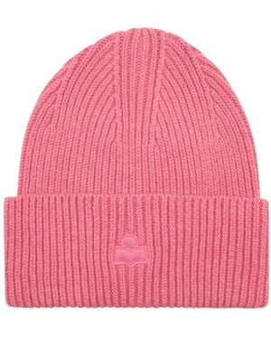 Isabel Marant Logo Knit Hat - Pink