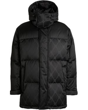 BOSS Water-Repellent Parka Jacket With Signature Jacquard - Black