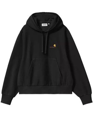 Carhartt Logo Embroidered Drawstring Hoodie - Black