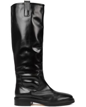 Aeyde Henry Knee-High Leather Boots - Black
