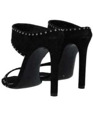 Saint Laurent Solid Color Square-Toe High Heels - Black