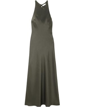 Blazé Milano Skyros Satin Midi Dress - Green
