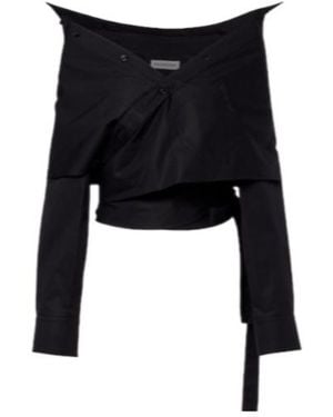 Balenciaga Asymmetric Cotton Top - Black