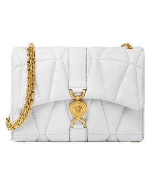 Versace Medusa Chain-Linked Shoulder Bag - White