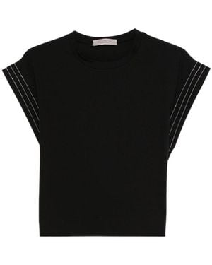 D.exterior Embellished Top - Black