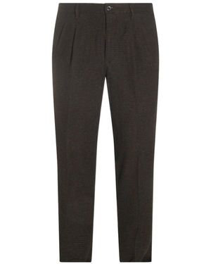 Incotex Pleated Straight-Leg Trousers - Grey