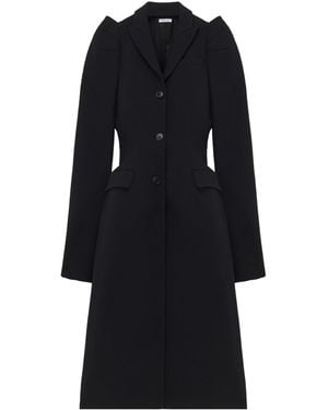 McQueen Pinched Shoulder Coat - Black