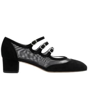 CAREL PARIS Solid Colour Block Heel Shoes - Black