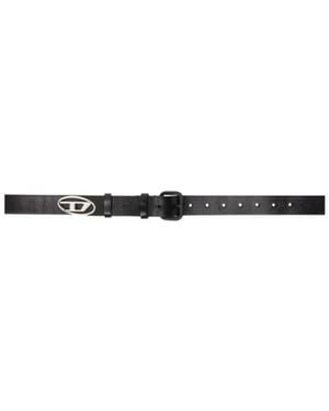 DIESEL Logo Buckle Belt - White