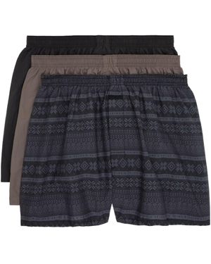 Skims Logo Boxer Briefs Three-Pack - Blue