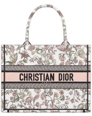 Dior Medium Book Tote - White