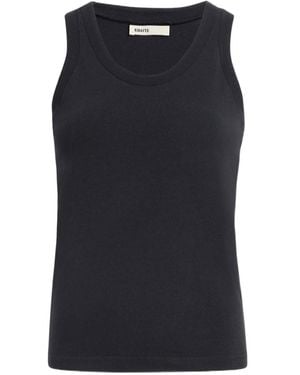 KHAITE Isha Round-Neck Sleeveless Top - Black