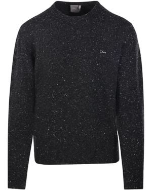 Dior Jumper With Embroidery, Relaxed Fit - Grey