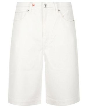 P.A.R.O.S.H. P.A.R.O..H. Cuoricini Denim Bermuda Shorts - White