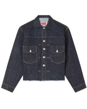 KENZO Winter Holidays Trucker Jacket - Blue