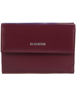 Jil Sander Logo Flap Wallet - Purple