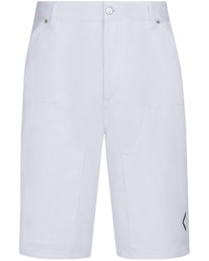 Dior Homme Cd Diamond Carpenter Denim Bermuda Shorts - White