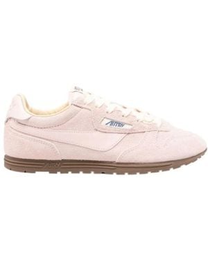 Autry Lace-Up Trainers - Pink