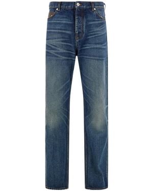 Ferragamo Ferragamo Logo-Patch Straight Leg Jeans - Blue
