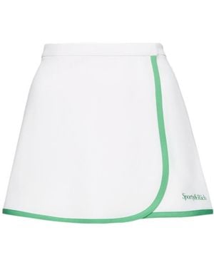 Sporty & Rich Logo Detailed Mini Skirt - Green
