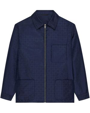 Givenchy Monogram 72 Jacquard Overshirt Jacket - Blue