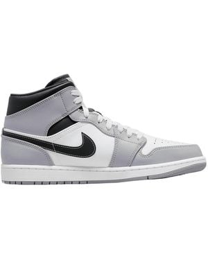 Nike Color-Block Leather High-Top Sneaker - White