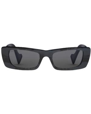 Gucci Gg Rectangular Sunglasses - White