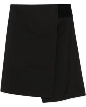 Alaïa Alaïa Touch-Strap Wrap Midi Skirt - Black