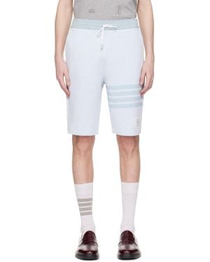 Thom Browne 4-Bar Striped Drawstring Shorts - White
