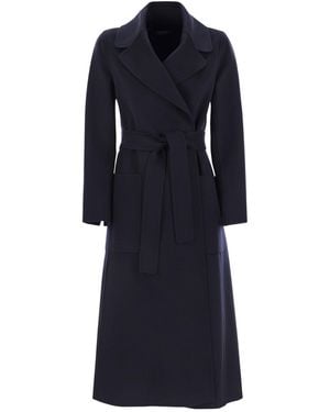 Max Mara 'S Paolore Belted Long-Sleeved Coat - Blue