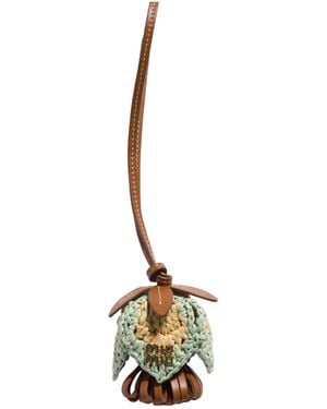 Miu Miu Crochet Flower Bag Charm - Metallic