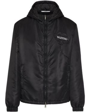 Valentino Garden Windbreaker Jacket - Black