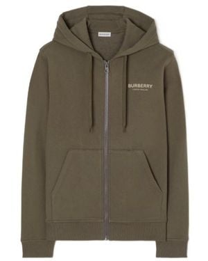 Burberry Cotton Zip Hoodie - Green