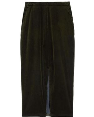 Jil Sander Front-Slit Maxi Skirt - Black