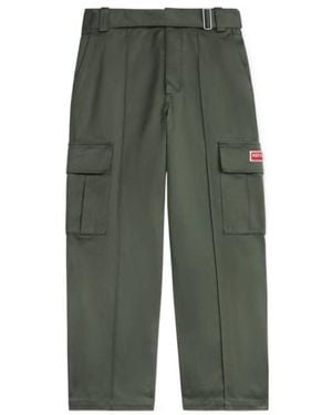 KENZO Belted Cargo Pants - Green