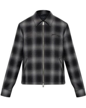 AllSaints Kapi Check Zip-Up Jacket - Black