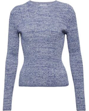 Vince Wool And Cotton Jumper - Blue