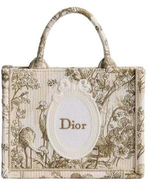 Dior Iviera Mini Book Tote With Strap - Metallic